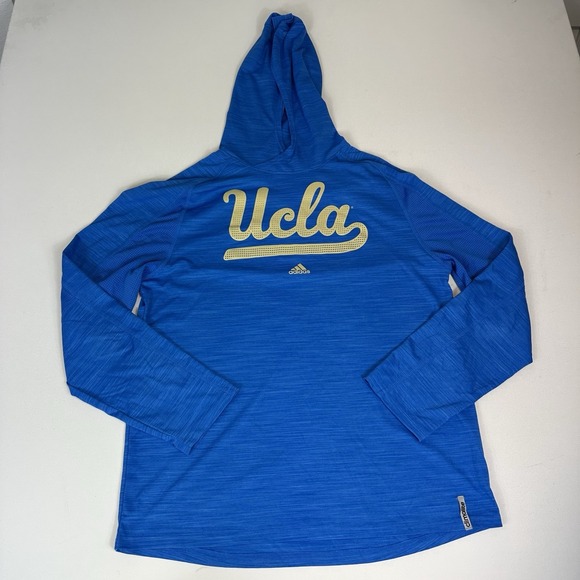 Adidas UCLA Bruins Hoodie Sweatshirt Mens‎ Large Blue NCAA Basketball Gym Train - Picture 1 of 8